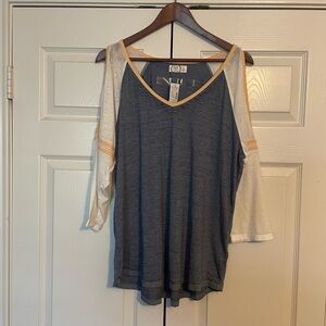 Maurices Cold Shoulder Baseball Jersey NWT